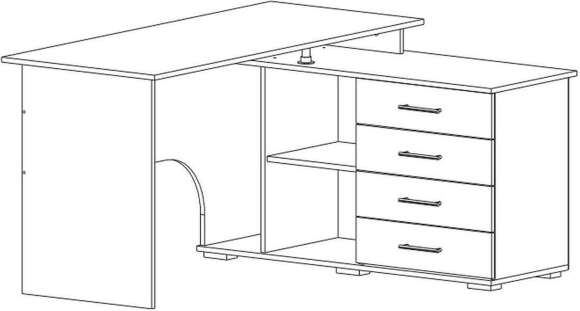 Интел-10 стол компьютерный Бодега Светлый Интел-10 стол компьютерный Бодега Светлый
