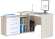 Компьютерный стол КСТ-109 Левый Дуб Сонома / Белый