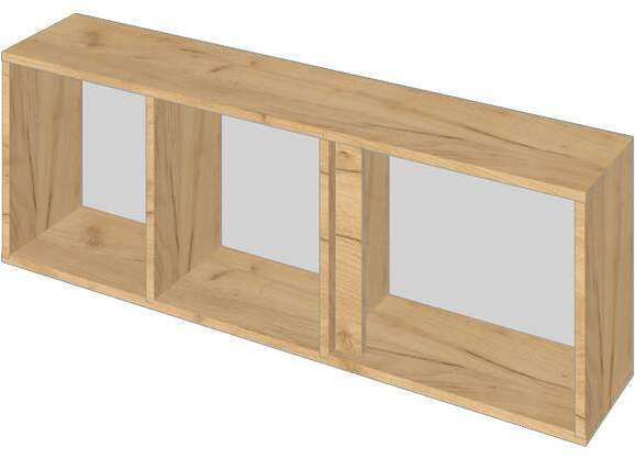 Полка навесная Зара ЗПн11 (Крафт золотой / Крафт белый)