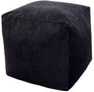 Пуфик Куб микровельвет черный
