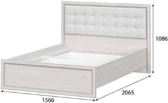 Кровать с мягкой спинкой и ламелями 140х200 Александрия