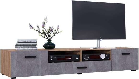 ТВ-тумба Нэнси New бетон светлый / сонома