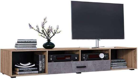 ТВ-тумба Нэнси New бетон светлый / сонома