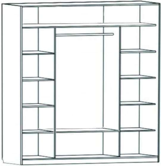 Шкаф-купе Тринити-8 венге