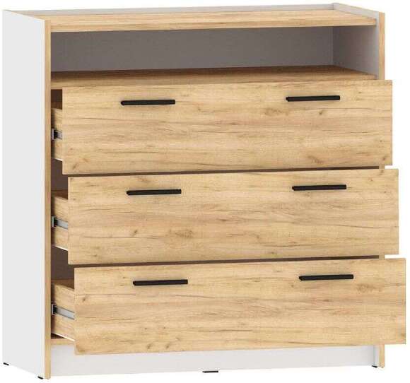 НМ 011.04 Комод Оттавия Белый/Дуб золотой НМ 011.04 Комод Оттавия Белый/Дуб золотой