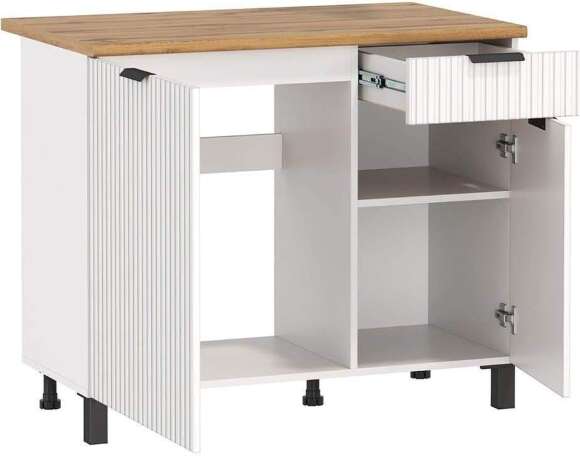 Кухня Венера 1000 МДФ Белый матовый фрезерованный Кухня Венера 1000 МДФ Белый матовый фрезерованный