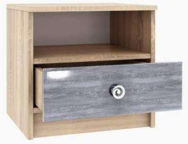 Тумба прикроватная Мадлен, дуб шале серебро