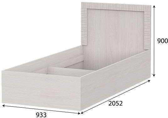 Кровать одинарная 90*200 "Гамма 20" Ясень Анкор светлый;Сандал светлый Кровать одинарная 90*200 "Гамма 20" Ясень Анкор светлый;Сандал светлый