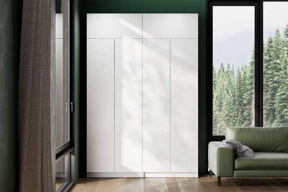 Шкаф верхний Бали (800) 2 ств., Белый шагрень Шкаф верхний Бали (800) 2 ств., Белый шагрень