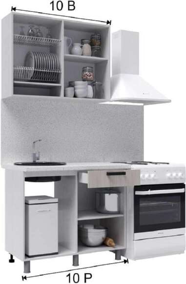 Кухня Танго 1м.,Белый Кухня Танго 1м.,Белый