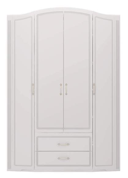 Шкаф для одежды 4-х дверный  Ижмебель 02 Виктория (без зеркал)