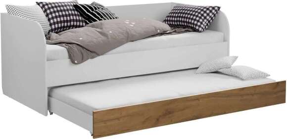 Адель М2 Кровать-тахта 2х-уровневая Белый / Дуб Вотан Адель М2 Кровать-тахта 2х-уровневая Белый / Дуб Вотан