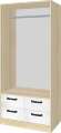 Шкаф Лена (2ШЯ), Дуб сонома, белый