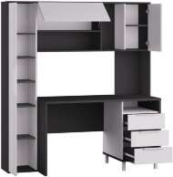 Стол рабочий Комфорт 12.95 N, Темно-серый, Белый