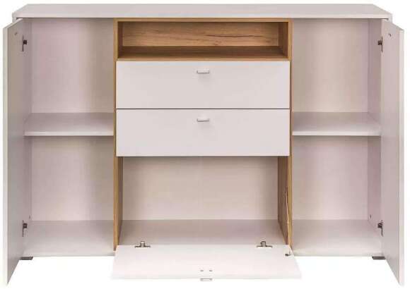 Бэль Комод 10.95 Дуб Золотой / Белый