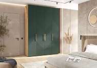 Шкаф Ирис с антресолью (1800), Браш Мени Грин, Дуб Крафт