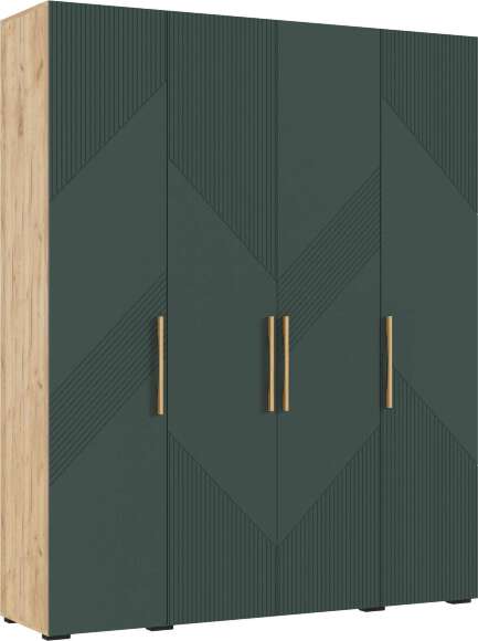 Шкаф Ирис с антресолью (1800), Браш Мени Грин, Дуб Крафт