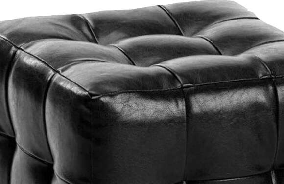 Пуф Лотос Черный экокожа