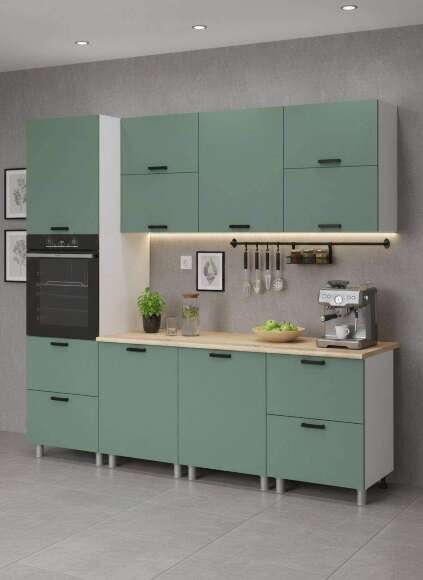 МК Аленушка ВГ 600 Орешник, Матовая Мята,скоба черный