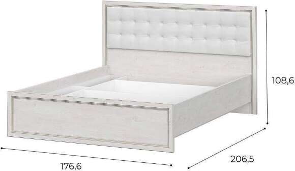 Кровать с мягкой спинкой и ламелями 160х200 Александрия