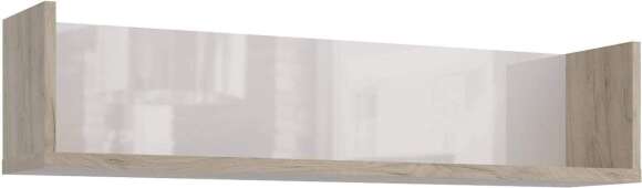 Полка навесная 2 Альянс дуб крафт / белый глянец