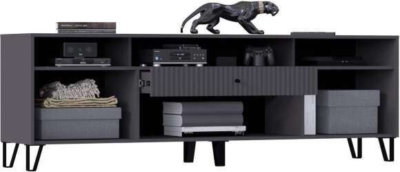 ТВ-тумба Оливия графит / графит софт