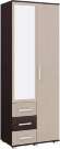 Шкаф Белла 2-х створчатый дуб беленый / венге