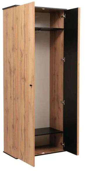 Шкаф для одежды Либерти 51.01 (опора h20) Дуб вотан/Черный Шкаф для одежды Либерти 51.01 (опора h20) Дуб вотан/Черный