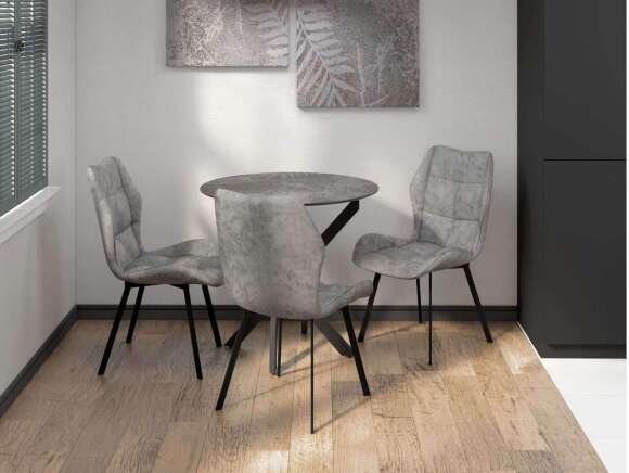 Столовая группа Рим-Монако СМ-9 ноги прямоугольные черные