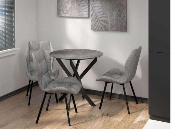 Столовая группа Рим-Монако СМ-9 ноги прямоугольные черные