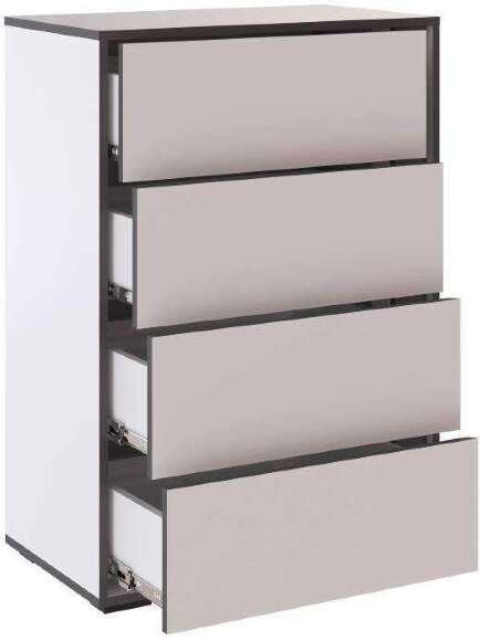 Комод Асцелла, Белый, Графит серый Комод Асцелла, Белый, Графит серый