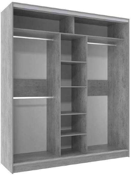 Шкаф-купе трехдверный 2000 Домашний Atelier светлый