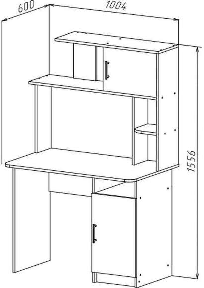 Интел-12 стол компьютерный Бодега светлый