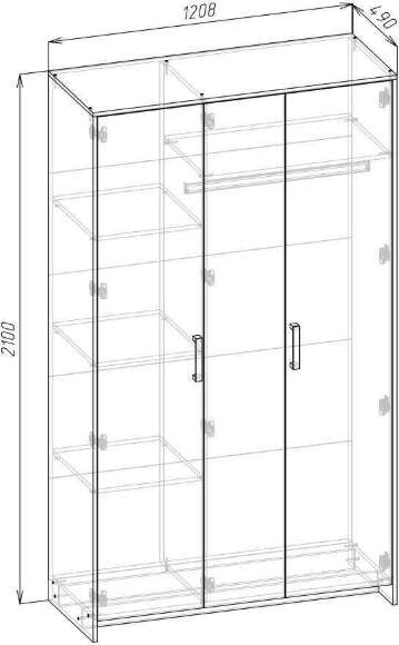 Спальня Соня венге, дуб молочный. Комплект 1