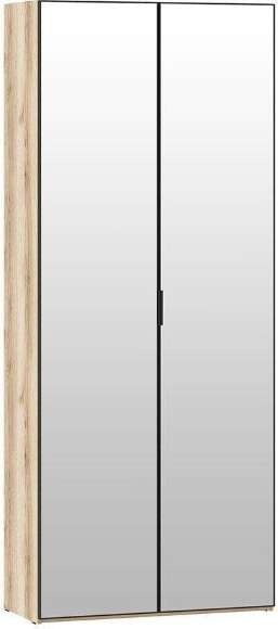 200.03 шкаф для одежды (зеркало) Арден Дуб Делано / черный 200.03 шкаф для одежды (зеркало) Арден Дуб Делано / черный