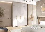 Шкаф Ирис с антресолью (1800), Кашемир, Дуб Крафт серый