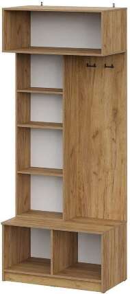 Авиньон вешалка с зеркалом / Дуб золотой/Графит