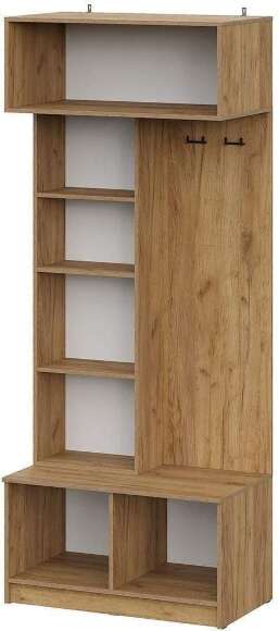 Авиньон вешалка с зеркалом / Дуб золотой/Графит