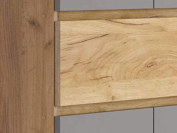 Авиньон вешалка с зеркалом / Дуб золотой/Графит