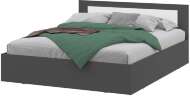 Дольче кровать двойная 1,6 настил лайт ДСП / Графит/Белый