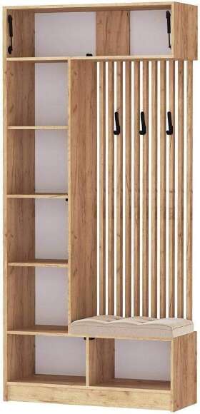 Прихожая Руэлла. Комплект 5, Дуб крафт золотой, Кашемир Прихожая Руэлла. Комплект 5, Дуб крафт золотой, Кашемир