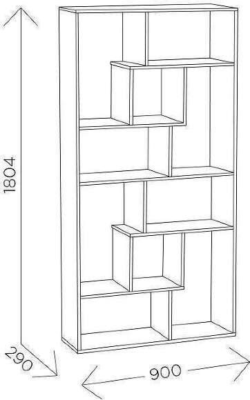 Стеллаж Касия 6, дуб баррик Стеллаж Касия 6, дуб баррик
