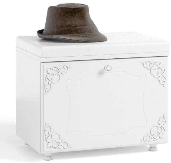 Тумба под обувь (ш.600) Италия ИТ-21 белое дерево