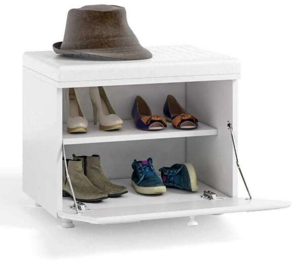 Тумба под обувь (ш.600) Италия ИТ-21 белое дерево