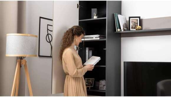 Сидней Шкаф 13.200 Антрацит 0164, Антрацит 0164, Веллюто Капучино