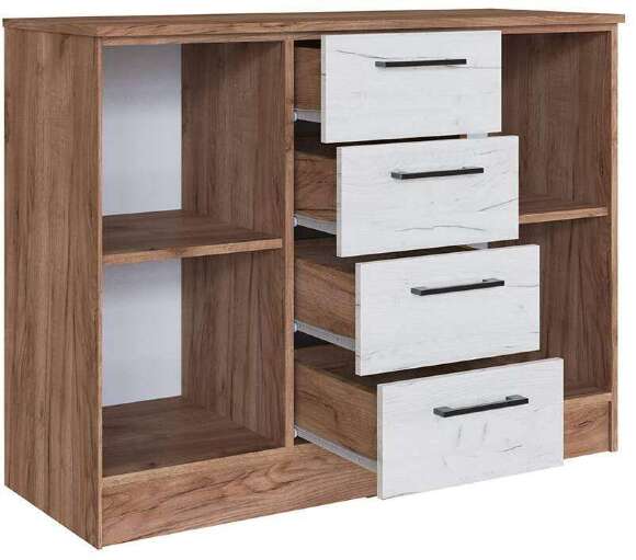 Комод Вегас (ТЭКС) Крафт табачный / Крафт белый