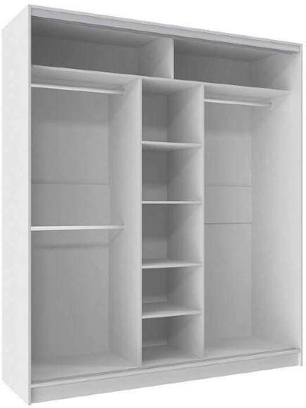 Шкаф-купе трехдверный 2000 Домашний Белый