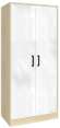Шкаф Лена 2Ш, Дуб сонома, белый