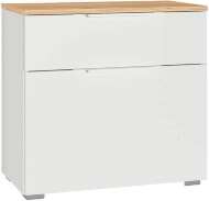 Тумба для обуви 16.127, Белый шагрень, Дуб золотой