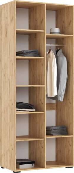 Шкаф Ирис с антресолью (900), Браш Вайт, Дуб Крафт